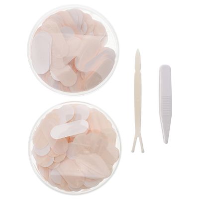 TOVINANNA Invisible Double Eyelid Stickers, 2 Boxes with 600 Self-Adhesive Polyester Eye Pads for Hooded Eyelids and Eyelid Lifting