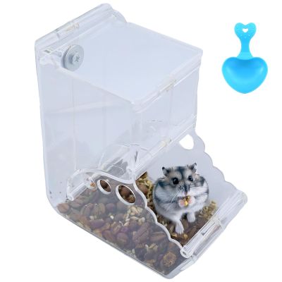 Automatic Hamster Feeder, 400 mL Transparent Gravity Feeder