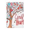 Baby Crib Fitted Sheet, 132.1 x 71.1 cm, Valentine’s Day Tree with Hearts and Candy view 1