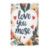 Baby Crib Fitted Sheet for Boys and Girls, Soft Crib Bedding, 52 x 28 in, Valentine Flowers, Heart, Branch, Love You Mose view 1