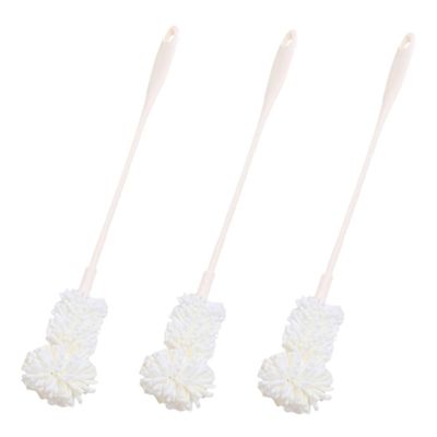 3-Piece Sponge Baby Bottle Brush Set with Long Handles