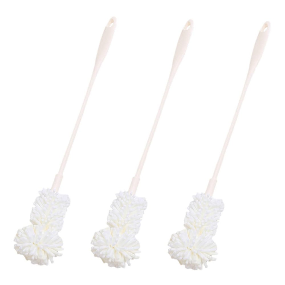3-Piece Sponge Baby Bottle Brush Set with Long Handles