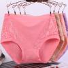 Women's Lace Cotton Briefs, Soft Stretch Panties, Hot Pink, XL view 3