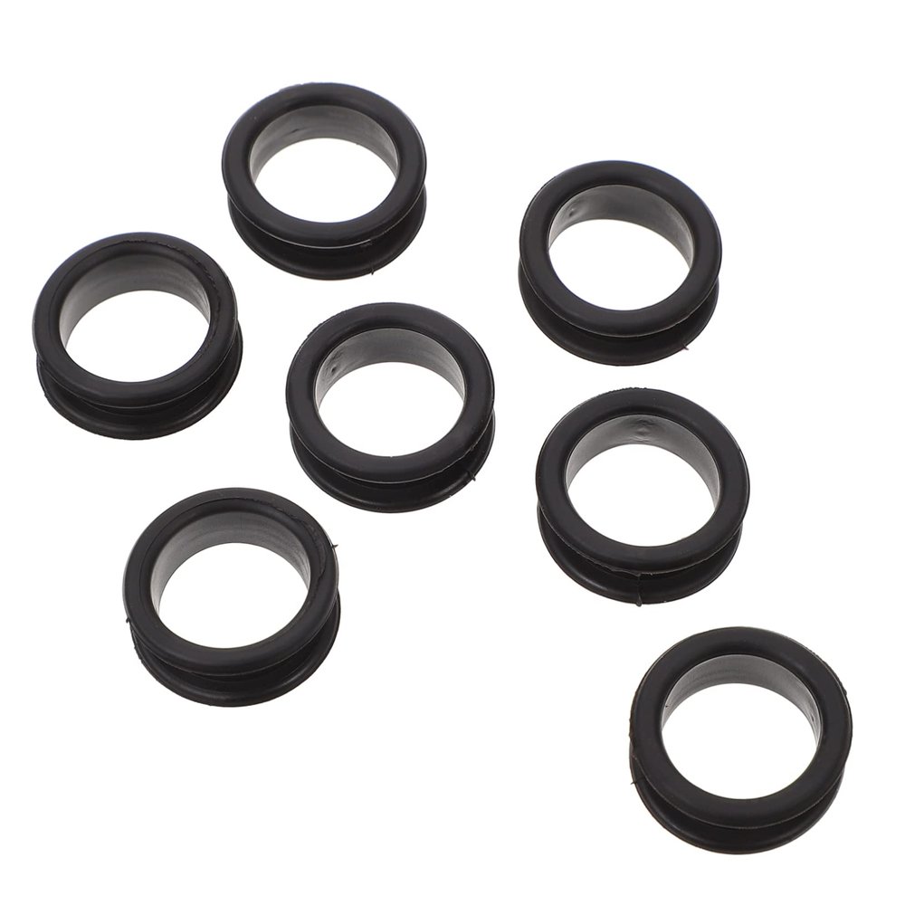 BUGUUYO 10-Pack Black Silicone Scissor Finger Rings