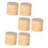 Beavorty 6-Piece 5 g Refillable Cream Jars, Bamboo and Plastic view 1