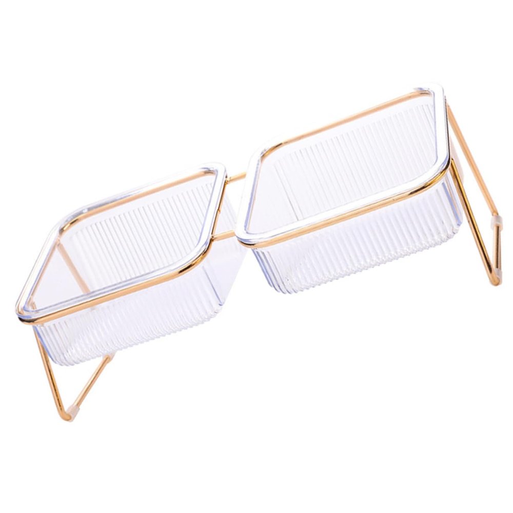 Happyyami Elevated Pet Bowls with Two Bowls for Cats and Dogs