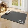 Hearda Pet Feeding Mat, Non-Slip, Absorbent, Quick-Drying, 35 x 50 cm, Dark Gray A view 1