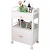 Salon Trolley with Wheels and Storage Cabinet, White, 55 x 33 x 80 cm view 1