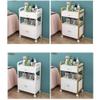 Salon Trolley with Wheels and Storage Cabinet, White, 55 x 33 x 80 cm view 3