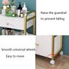 Salon Trolley with Wheels and Storage Cabinet, White, 55 x 33 x 80 cm view 4