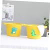 CHILDWEET Handmade Cotton Storage Basket with Cute Crocodile Design for Toys, Laundry and Snacks, Yellow-Green view 2