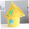 CHILDWEET Handmade Cotton Storage Basket with Cute Crocodile Design for Toys, Laundry and Snacks, Yellow-Green view 3