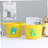 CHILDWEET Handmade Cotton Storage Basket with Cute Crocodile Design for Toys, Laundry and Snacks, Yellow-Green view 4