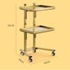 Professional Stainless Steel Salon Trolley with Folding Table view 2