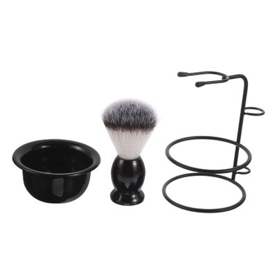 Beavorty Shaving Brush Set with Nylon Bristles, Bowl and Stand