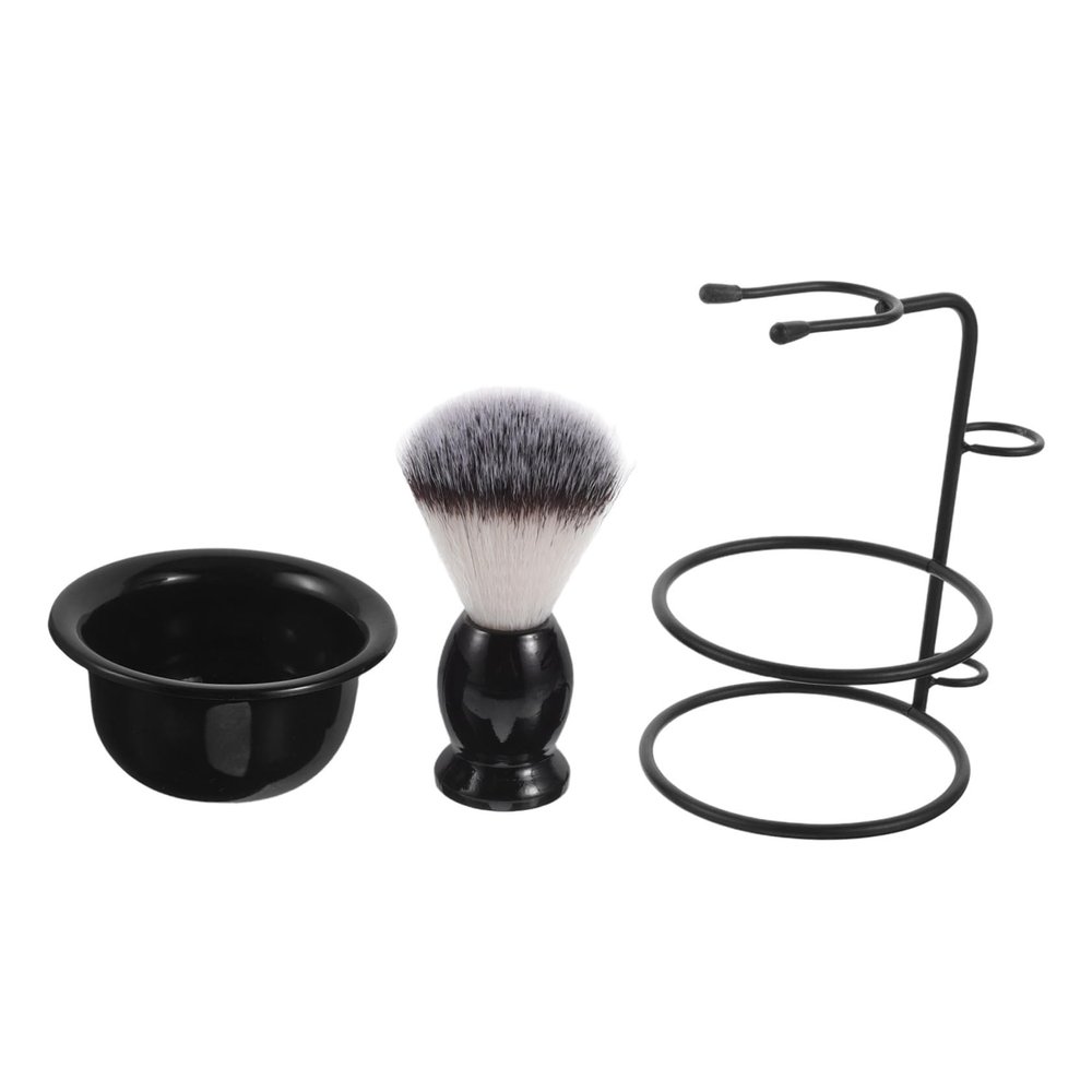 Beavorty Shaving Brush Set with Nylon Bristles, Bowl and Stand