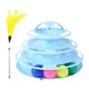 Happyyami Cat Track Toy for Exercise, Interactive Cat Toy with 3 Glowing Teaser Rods view 1