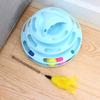 Happyyami Cat Track Toy for Exercise, Interactive Cat Toy with 3 Glowing Teaser Rods view 2