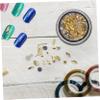 FOMIYES Leaf-Shaped Metal Nail Art Charms view 2