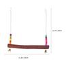 Happyyami Wooden Parrot Hanging Swing with Colorful Beads view 2