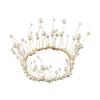 Pearl Crown Cake Topper, White Copper with Realistic-Looking Pearls view 1