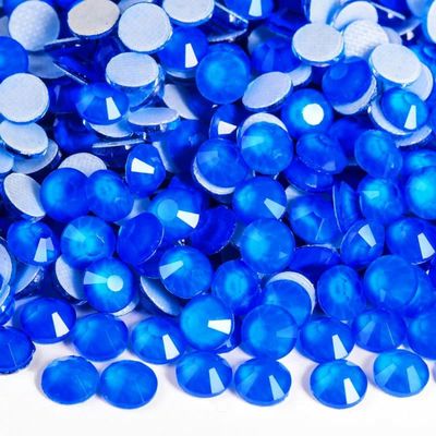 Glittering Neon Hot-Fix Rhinestones, Blue, SS10, 1,440 Pieces