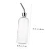 Happyyami Automatic 180 ml Water Bottles, 3-Pack, for Hamsters and Rabbits, Stainless Steel Ball Valve, Transparent, for Cages view 2