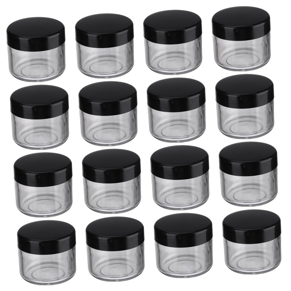 Beavorty 20-Piece Empty Clear Refillable Plastic Cosmetic Jars