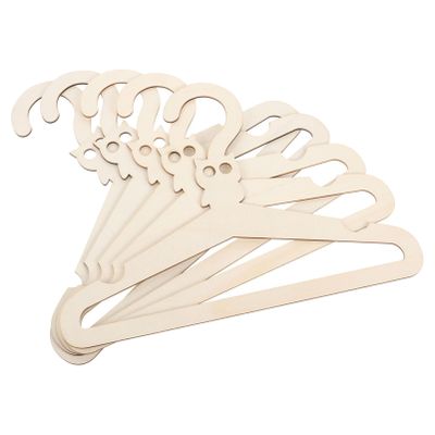 Cartoon Wooden Hangers, 5-Pack, for Kids' Rooms