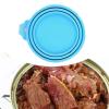 Pet Can Cover, Silicone Lid for Food Containers, Sky Blue view 3