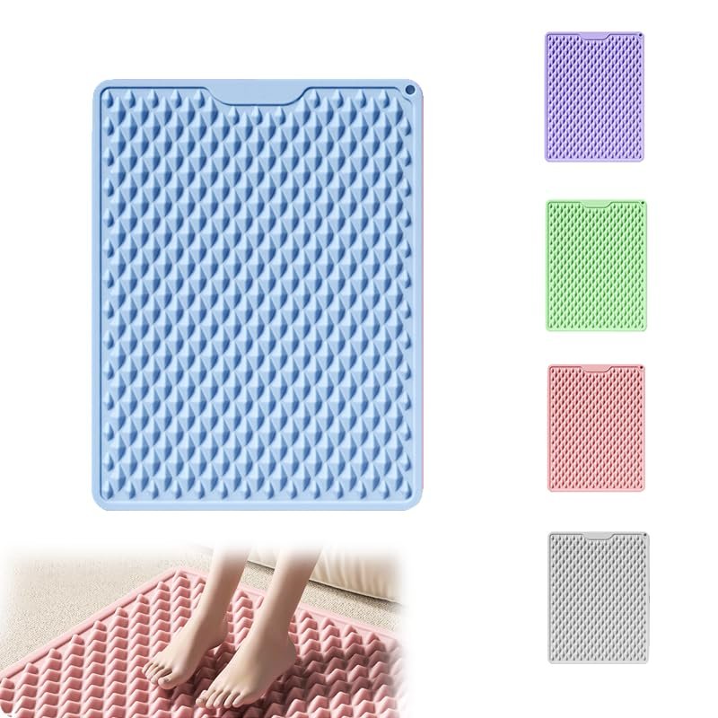 LmlJoo Silicone Foot Massage Mat, Foldable Anti-Fatigue Acupressure Mat