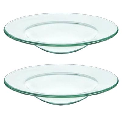 Round Glass Wax Warmer Bowls, 2-Piece Set