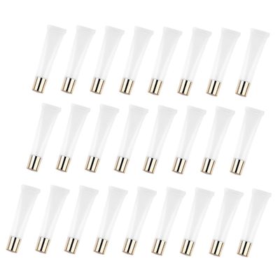 FOYTOKI 25-Pack 15 mL Clear Empty Plastic Lip Gloss Tubes