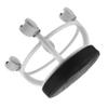HAPINARY Black Pedicure Stool with PU Upholstery and Wheels, Ergonomic view 1