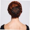 BELLIFFY 4-Pack Bun Hair Nets with Acrylic Rhinestones for Girls and Women, Secure Hold for Dance Performances view 4