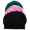 Generic 3-Pack Satin Sleep Bonnets for Women, Wide Elastic Band, Pink view 1