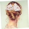 6-Piece Fabric Hair Bun Maker Set with Pearl Detail view 2