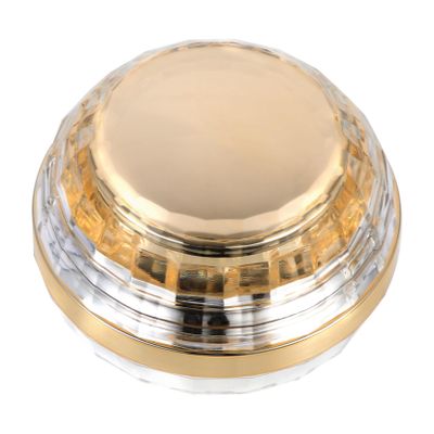 Gold-Colored Acrylic Cream Container, 15g/50g, Portable and Leakproof