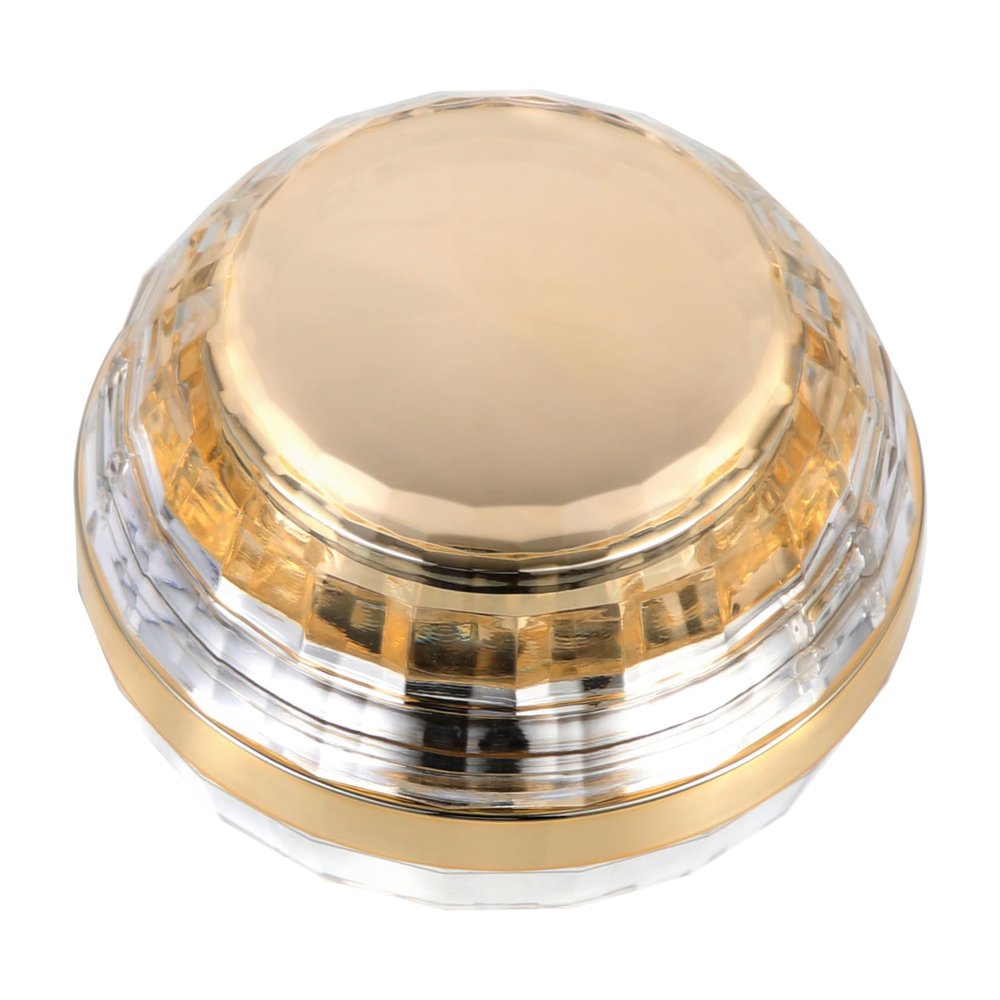 Gold-Colored Acrylic Cream Container, 15g/50g, Portable and Leakproof