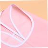 JOINPAYA Adult Cotton Bib, Waterproof Cotton and PVC Eating Bib with Pocket, Pink view 2