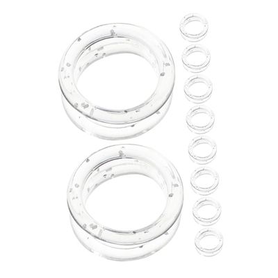 GANAZONO 10-Piece Silicone Finger Protectors for Haircutting and Pet Grooming Scissors, Non-Slip Thumb Inserts, White