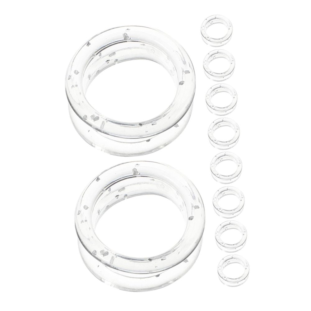 GANAZONO 10-Piece Silicone Finger Protectors for Haircutting and Pet Grooming Scissors, Non-Slip Thumb Inserts, White