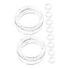GANAZONO 10-Piece Silicone Finger Protectors for Haircutting and Pet Grooming Scissors, Non-Slip Thumb Inserts, White view 1