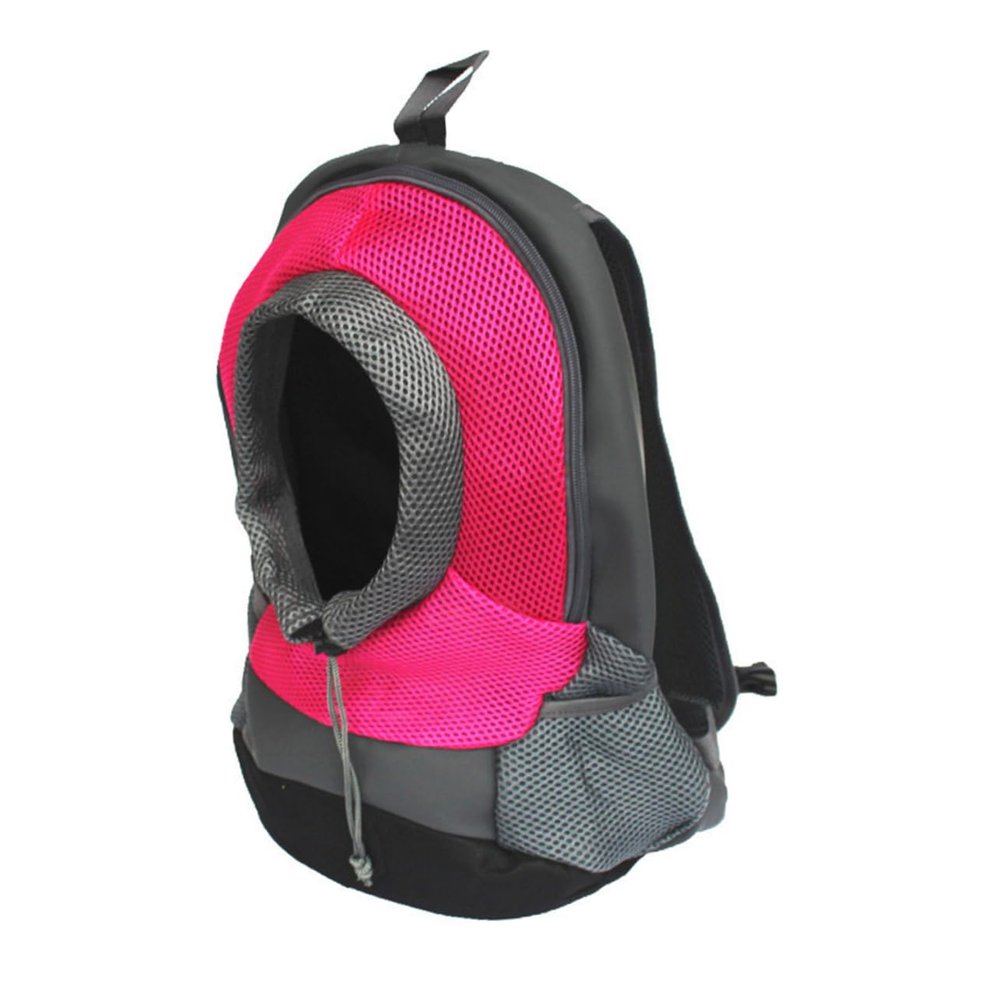 GANAZONO Portable Outdoor Canvas Dog Shoulder Sling Bag, Front Pet Carrier, Size L, Pink