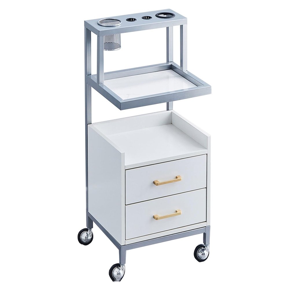 Salon Storage Cabinet with Hair Dryer Holders