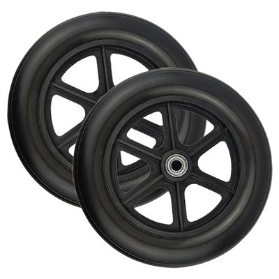 GRIRIW 6-Inch Front Wheel (Wide) - Solid Rubber Replacement Wheel for Wheelchairs and Walkers