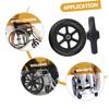 GRIRIW 6-Inch Front Wheel (Wide) - Solid Rubber Replacement Wheel for Wheelchairs and Walkers view 3