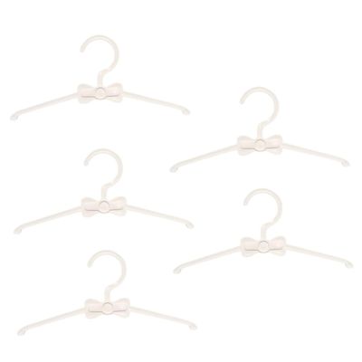 ABOOFAN 5-Piece Plastic Hangers for Baby and Pet Clothing, Non-Slip, Space-Saving and Durable