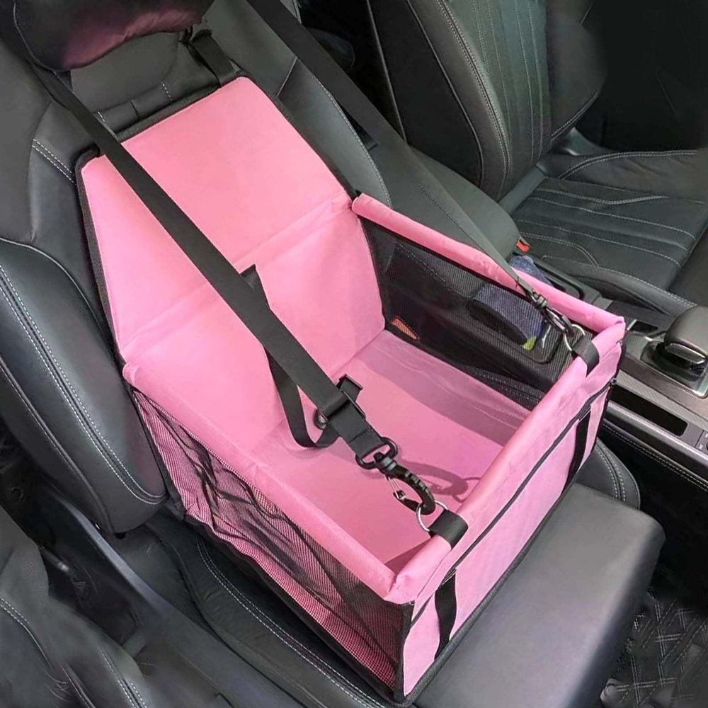 Dog Car Seat for Levorg WRX 2014–2020, Front or Rear, Small and Medium Dogs, Waterproof, Dustproof, Removable, F/Pink