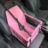 Dog Car Seat for Levorg WRX 2014–2020, Front or Rear, Small and Medium Dogs, Waterproof, Dustproof, Removable, F/Pink view 1
